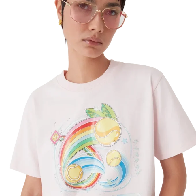 T-shirt de manga curta com bola de ténis em calções T-shirt de manga curta com bola de ténis em calções