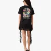 T-shirt de manga curta com grafite preta