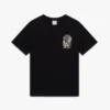T-shirt de manga curta com grafite preta