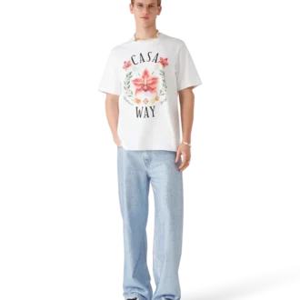 T-shirt de manga curta com logótipo Casa Way Orchid