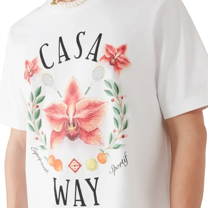 T-shirt de manga curta com logótipo Casa Way Orchid T-shirt de manga curta com logótipo Casa Way Orchid