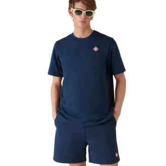 T-shirt de manga curta com logótipo em diamante