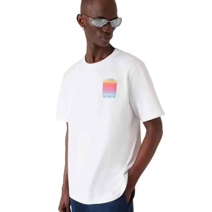 T-shirt de manga curta com logótipo Gradient Square T-shirt de manga curta com logótipo Gradient Square