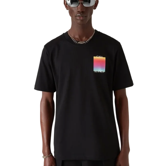 T-shirt de manga curta com logótipo Gradient Square T-shirt de manga curta com logótipo Gradient Square