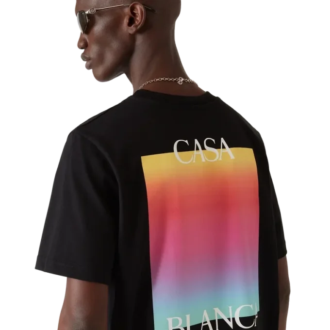 T-shirt de manga curta com logótipo Gradient Square T-shirt de manga curta com logótipo Gradient Square
