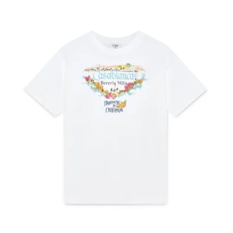 T-shirt de manga curta com logótipo impresso da loja de Los Angeles