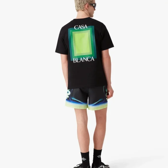 T-shirt de manga curta com logótipo quadrado