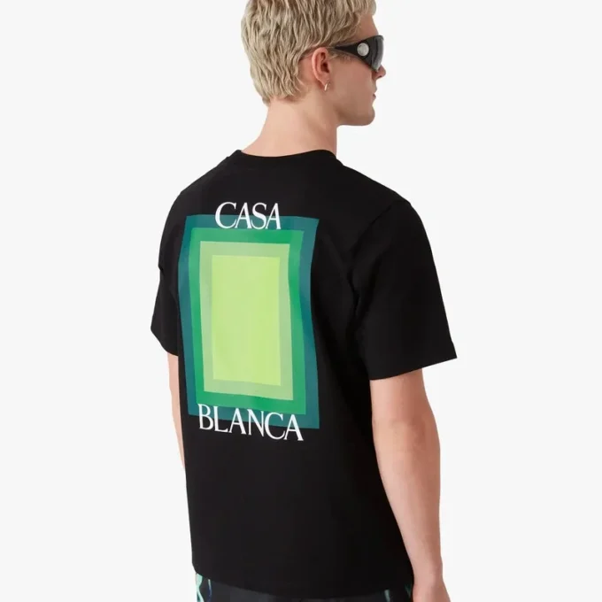 T-shirt de manga curta com logótipo quadrado