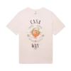 T-shirt de manga curta com mascote laranja da Casa Way T-shirt de manga curta com mascote laranja da Casa Way