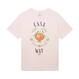 T-shirt de manga curta com mascote laranja da Casa Way