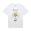 T-shirt de manga curta com mascote laranja da Casa Way