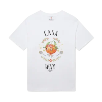 T-shirt de manga curta com mascote laranja da Casa Way