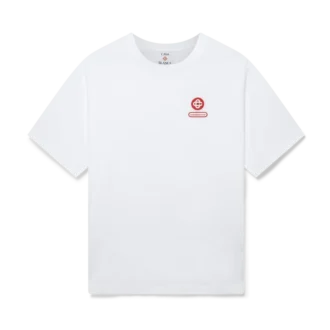 T-shirt de manga curta oversized com emblema