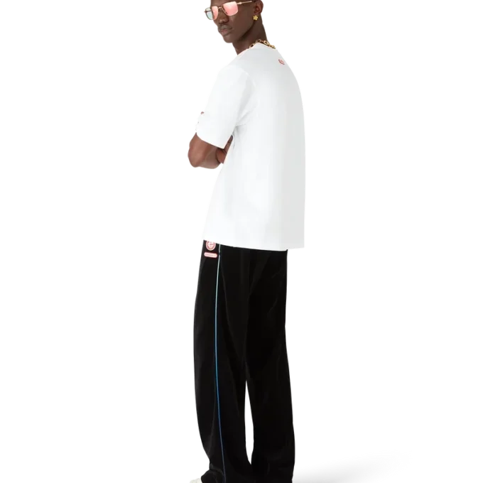 T-shirt de manga curta oversized com emblema T-shirt de manga curta oversized com emblema