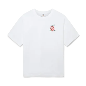 T-shirt de manga curta oversized com padrão floral de libélulas
