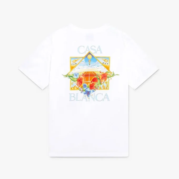 T-shirt de manga curta White Flower Court Icon