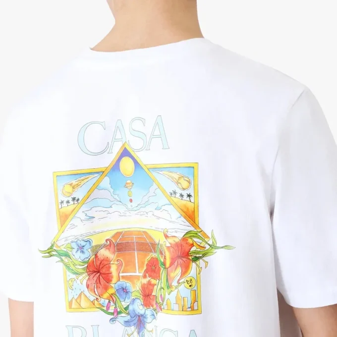 T-shirt de manga curta White Flower Court Icon