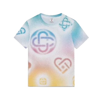 T-shirt justa de manga curta com logótipo Halftone