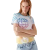 T-shirt justa de manga curta com logótipo Halftone