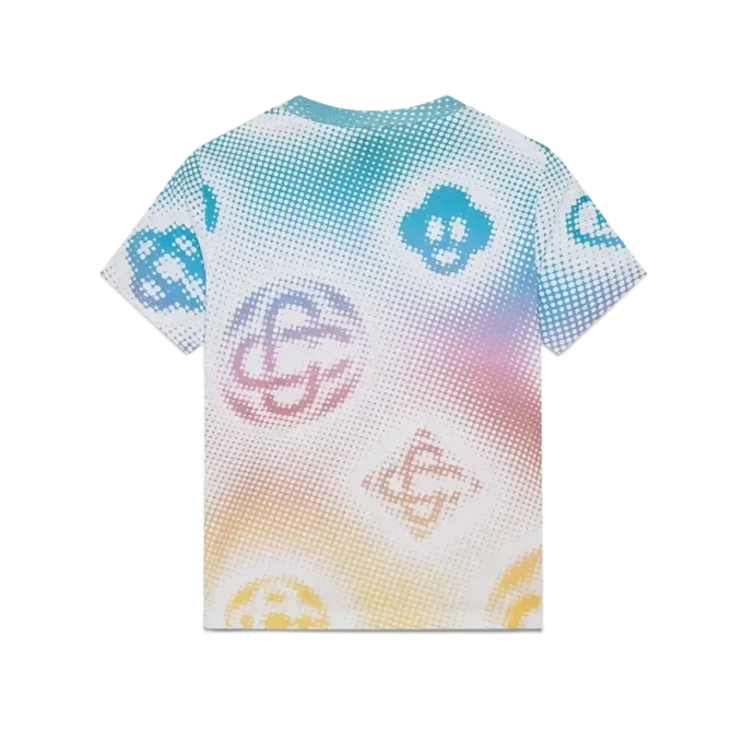 T-shirt justa de manga curta com logótipo Halftone