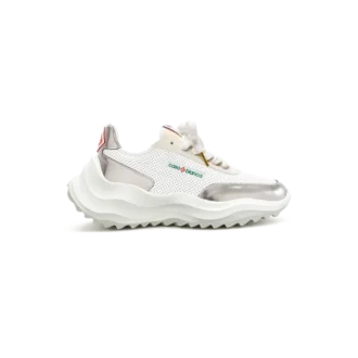 Ténis Atlantis Branco e Cromado para Mulher