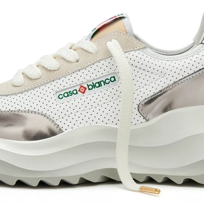 Ténis Atlantis Branco e Cromado para Mulher Ténis Atlantis Branco e Cromado para Mulher