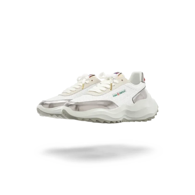 Ténis Atlantis Branco e Cromado para Mulher Ténis Atlantis Branco e Cromado para Mulher