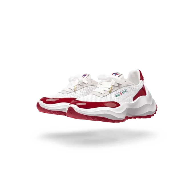 Ténis Atlantis Branco e Vermelho Haute para Mulher
