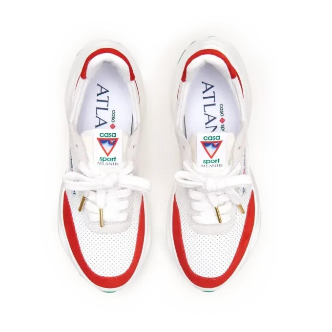 Ténis Atlantis Branco e Vermelho para Homem Ténis Atlantis Branco e Vermelho para Homem