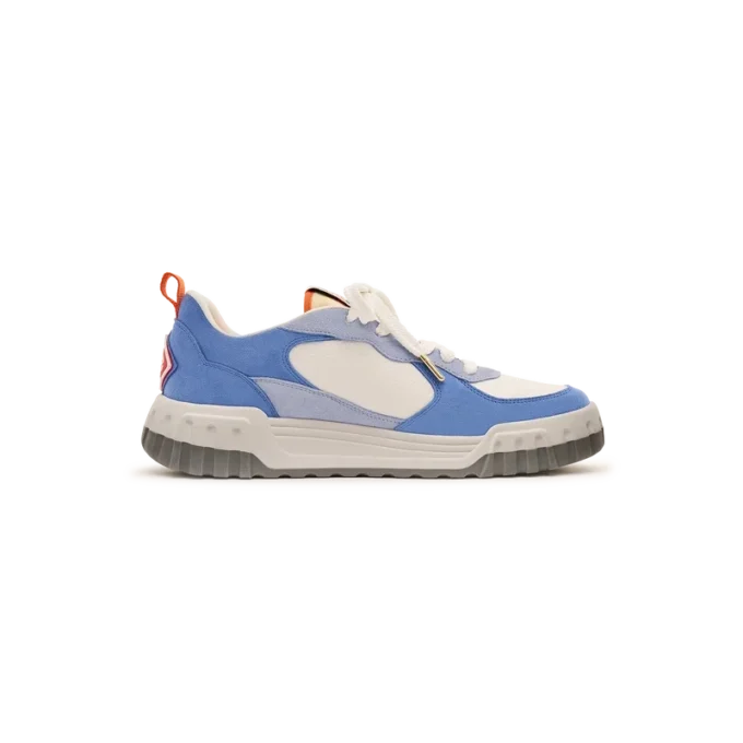 Ténis Court Branco e Azul para Mulher