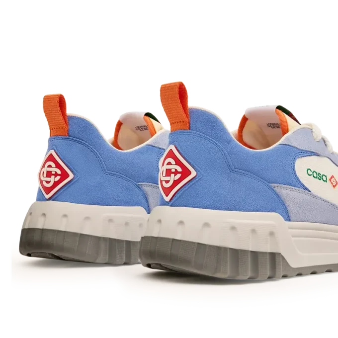 Ténis Court Branco e Azul para Mulher