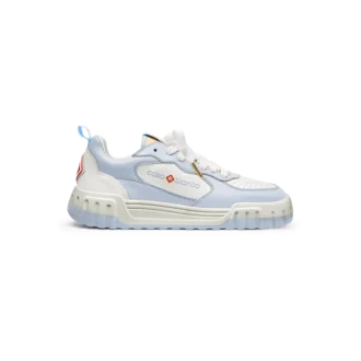 Ténis Court Branco e Azul Pálido para Mulher