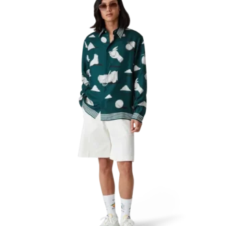 Ténis Court Branco e Verde para Homem