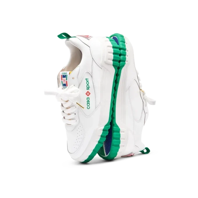Ténis Court Branco e Verde para Mulher