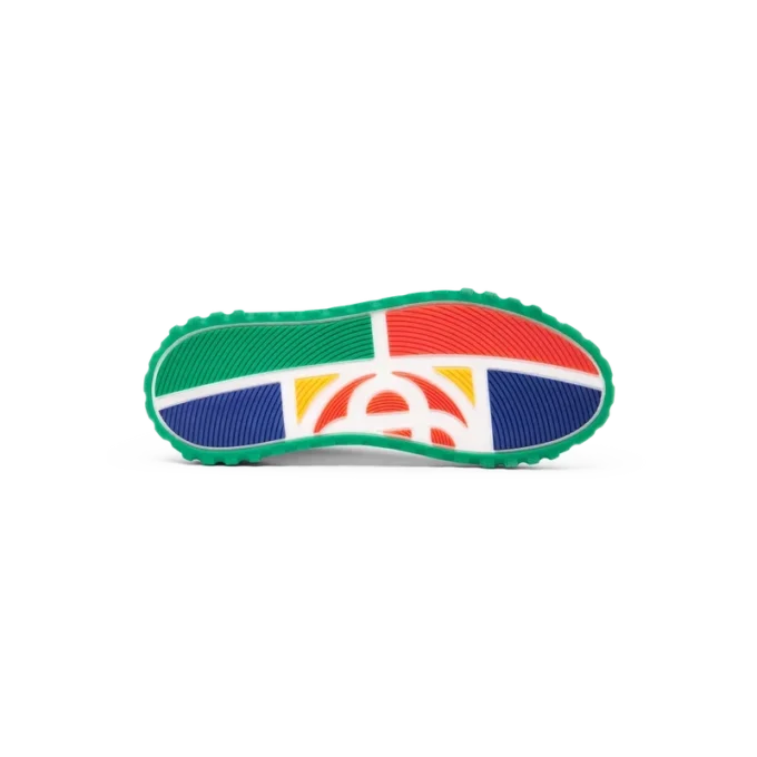 Ténis Court Branco e Verde para Mulher