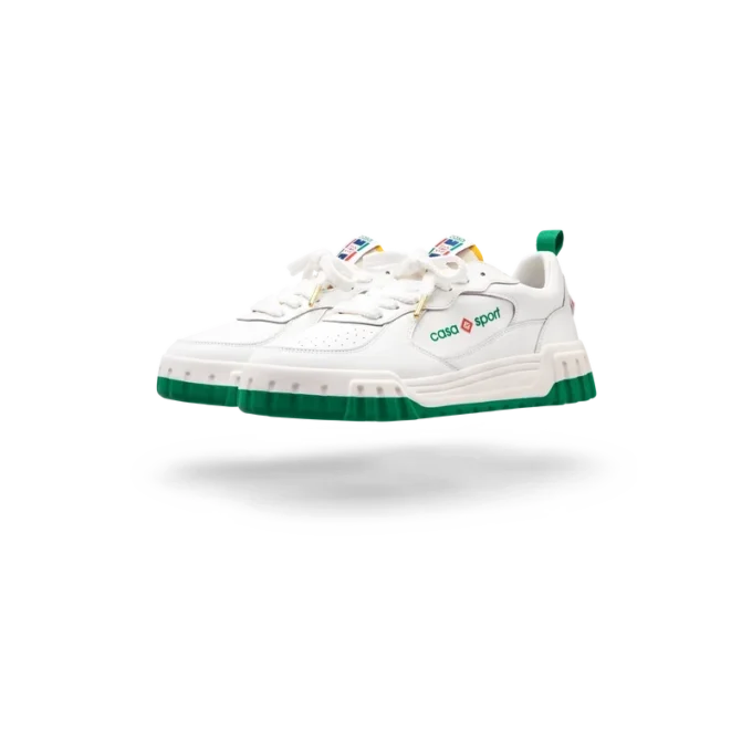 Ténis Court Branco e Verde para Mulher
