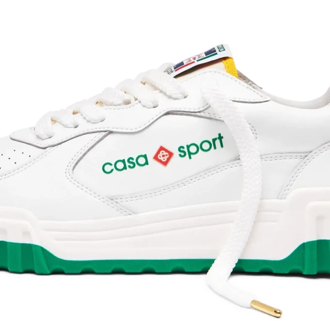 Ténis Court Branco e Verde para Mulher