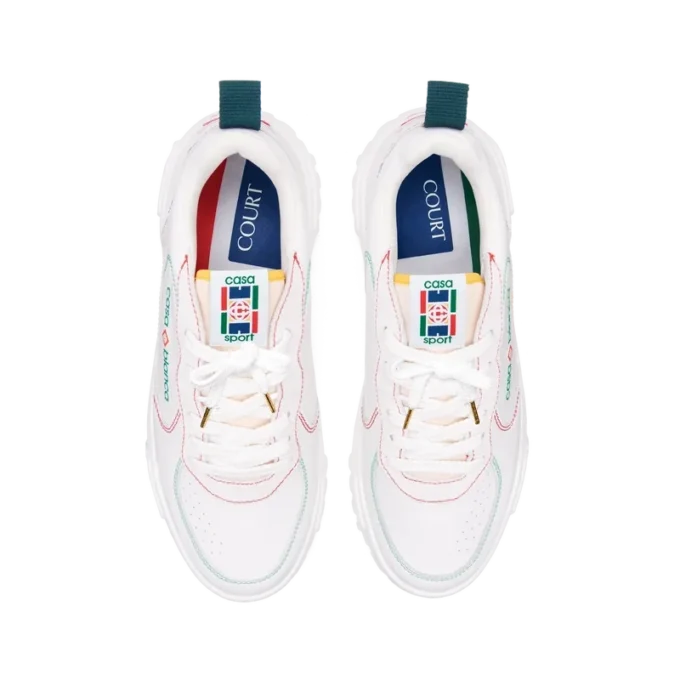 Ténis Court Brancos e Multicoloridos para Mulher Ténis Court Brancos e Multicoloridos para Mulher