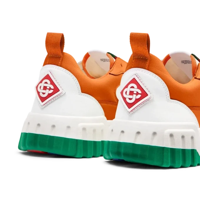 Ténis Court Laranja e Branco para Mulher