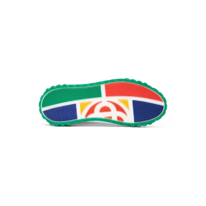 Ténis femininos Court verde e branco