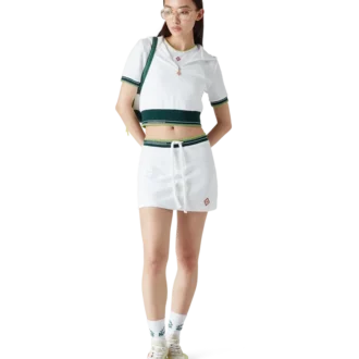 Saias de ténis em veludo texturado Saias de ténis em veludo texturado