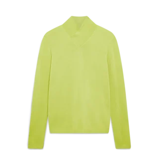 Top com gola alta em lã merino