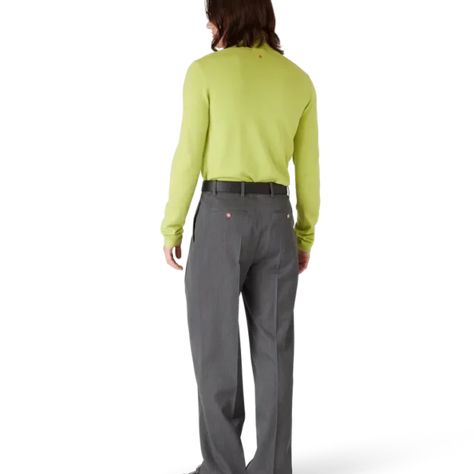 Top com gola alta em lã merino