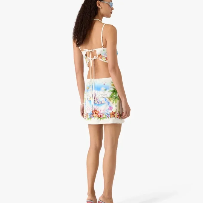 Top com lenço de cetim de seda Better Days