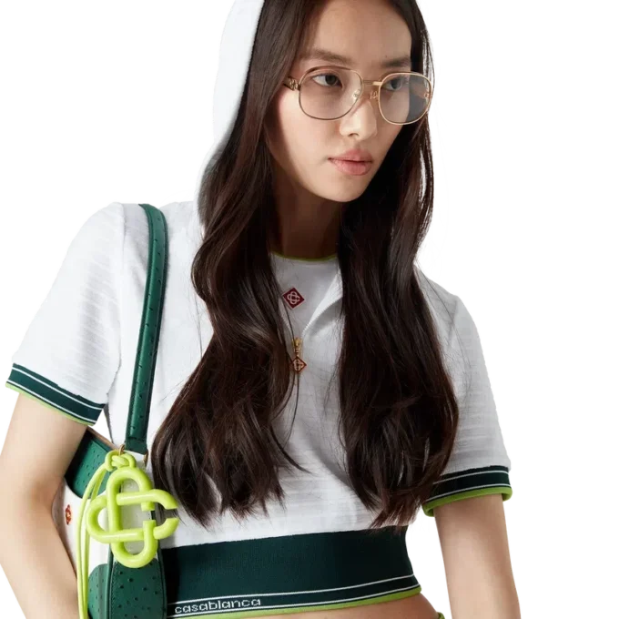 Top curto com capuz em veludo texturado