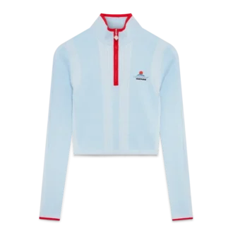 Top curto de camada base em lã merino para esqui