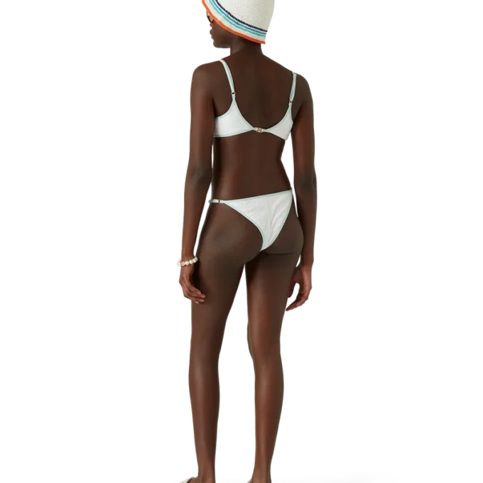 Top de biquíni com monograma em jacquard Top de biquíni com monograma em jacquard