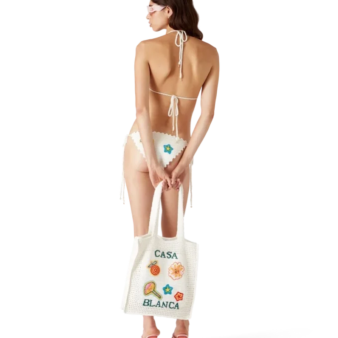 Top de biquíni em croché com motivos Top de biquíni em croché com motivos