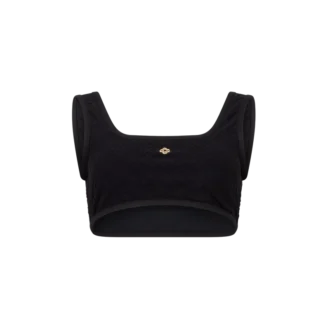Top de biquíni em jacquard Monogram