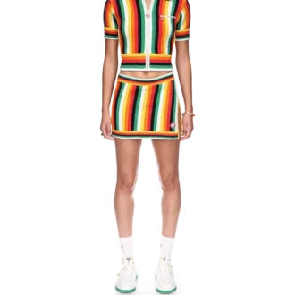 Top de felpo às riscas